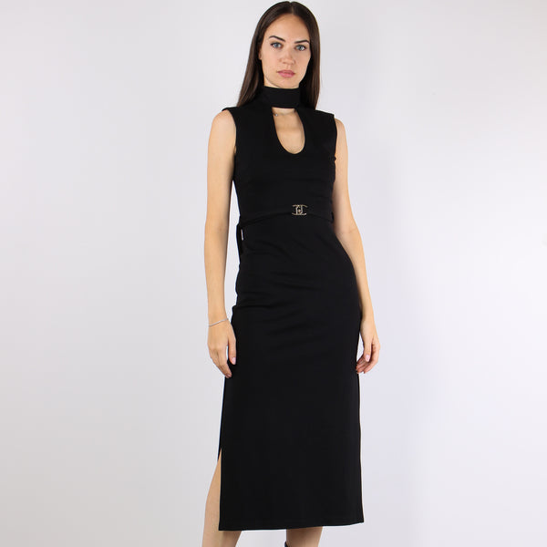 Abito Smanicato Oblo Davanti Nero-2