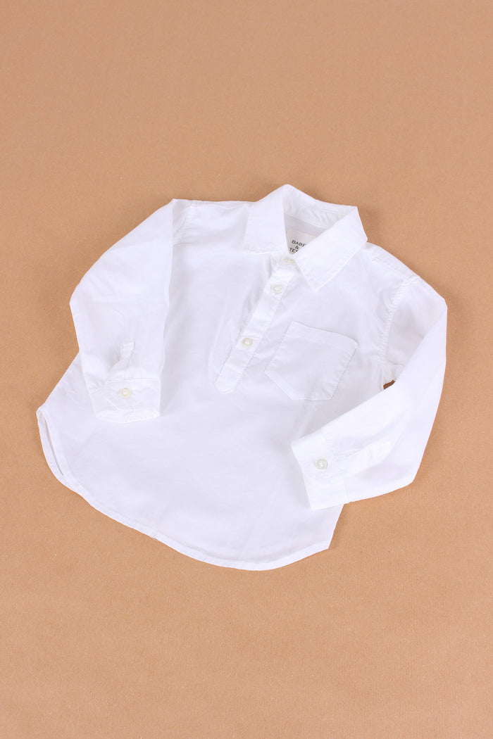 Camicia Cotone 4 Bottoni Bianco-3