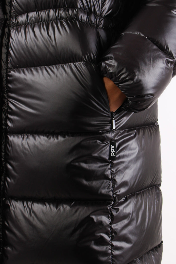 Piumino Lungo Lucido Black-8