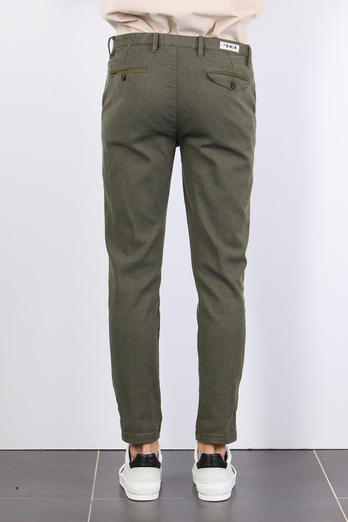 Pantalone Chino Micro Operato Avocado-3