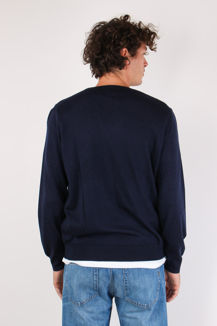 Maglia Girocollo Polsino Cosa Hunter Navy-4