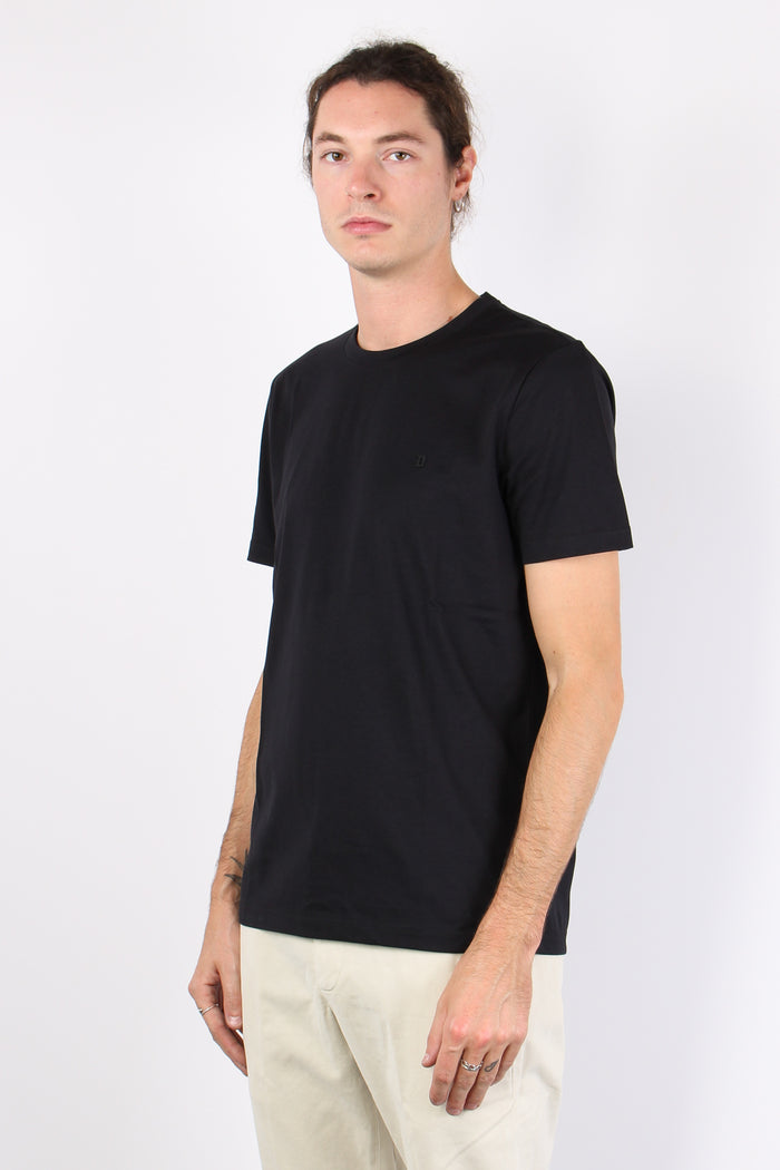 T-shirt Logo Gommato Nero-5