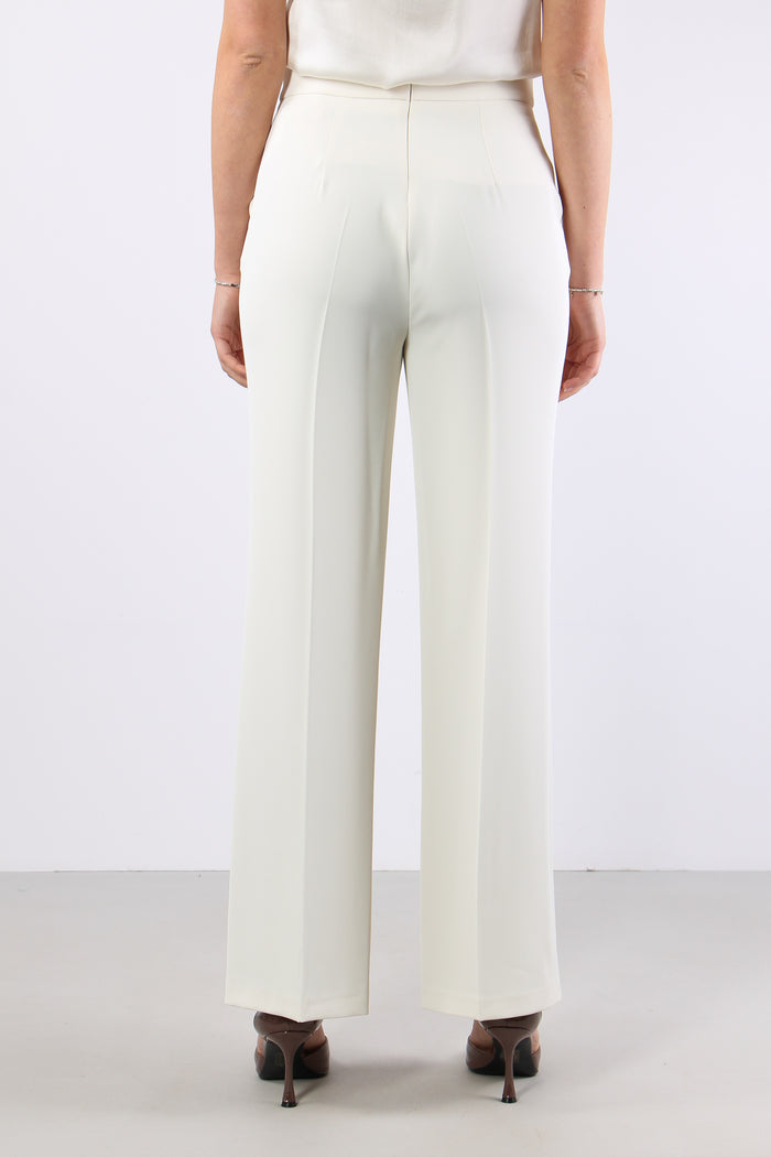 Lalim Pantalone Palazzo Fluido Ivory-4