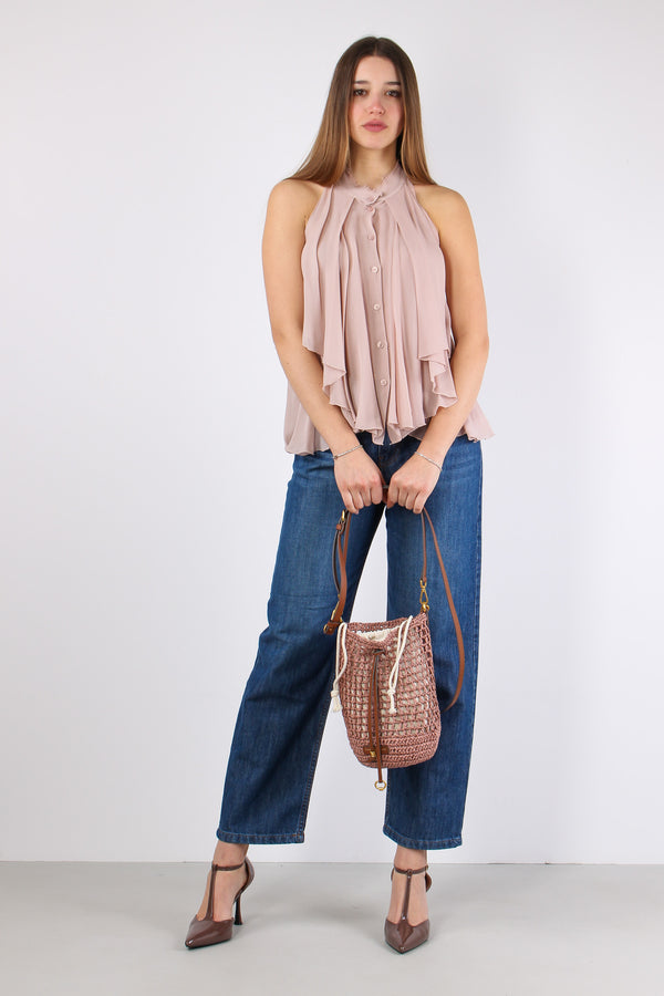 Maryonn Blusa Crepe Smanicata Rose