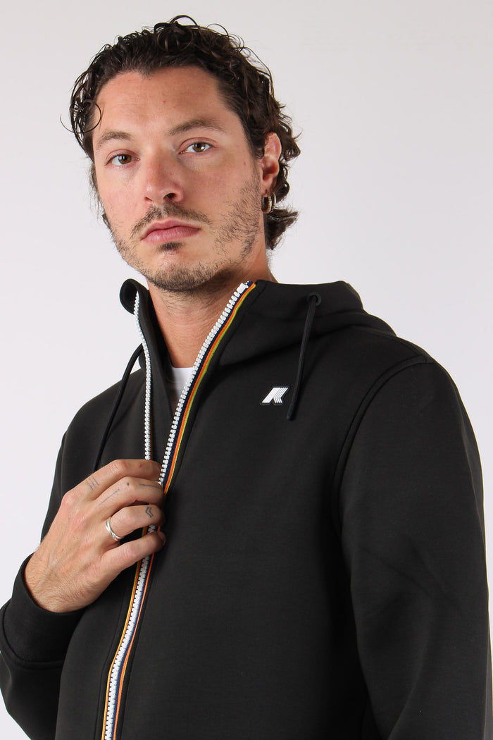 Felpa Scuba Cappuccio Black Pure-7