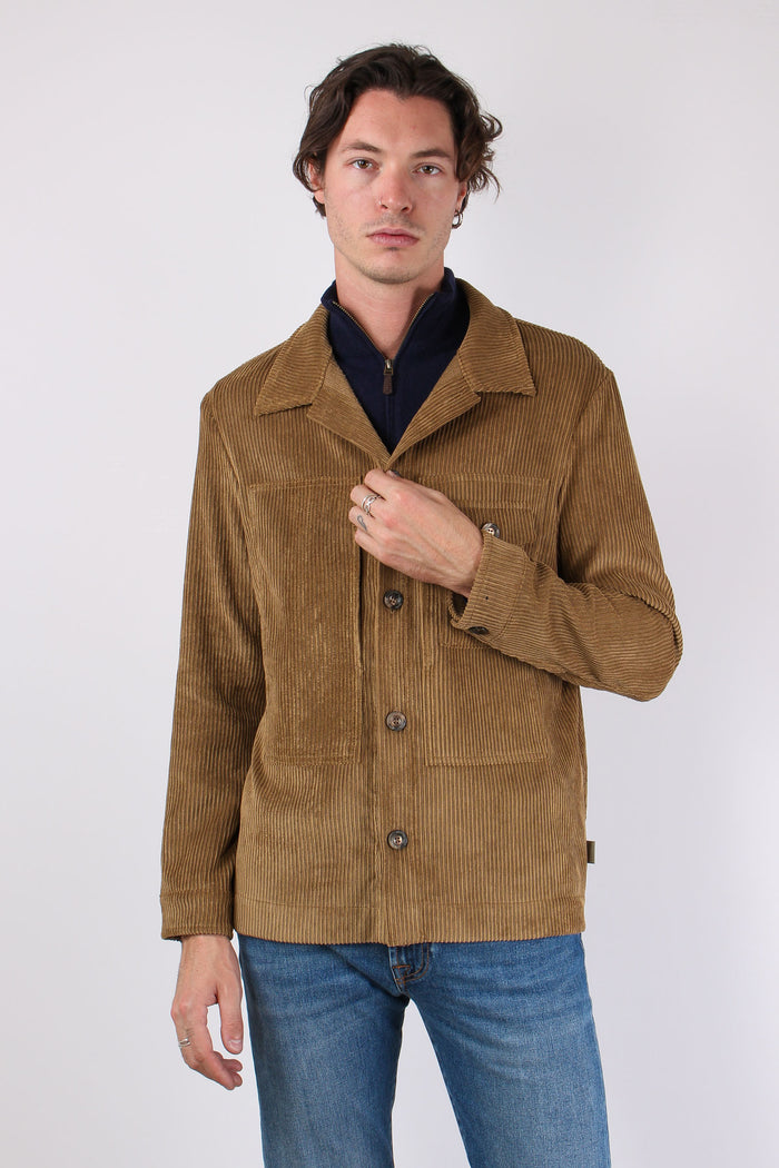 Spillo Giacca Camicia Velluto Cammello