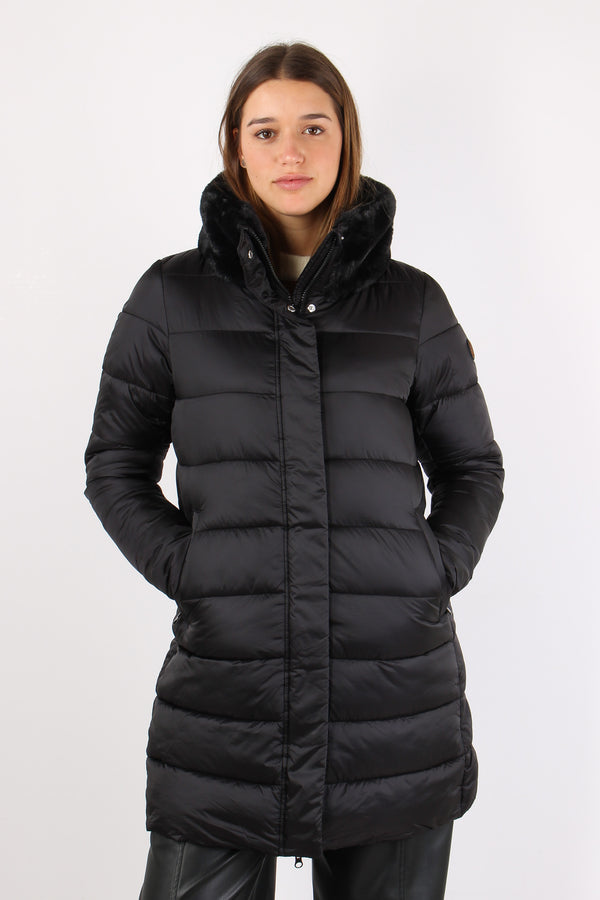 Dalea Cappotto Collo Ecopellic Black-2