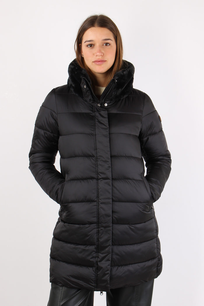 Dalea Cappotto Collo Ecopellic Black-2