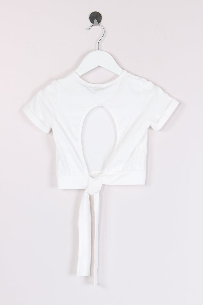 T-shirt Cut Out Dietro Latte-2