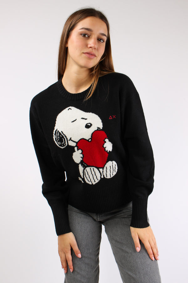 Maglia Ricamo Grande Nero-2