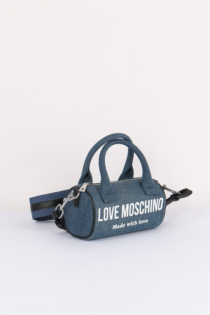 Bauletto Canvas Lettering Denim-7