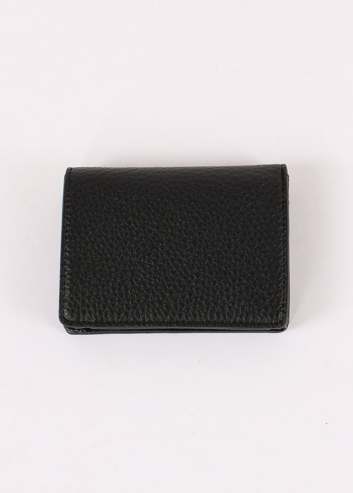 Mini Zip Aroud Zip Bottalato Nero-6