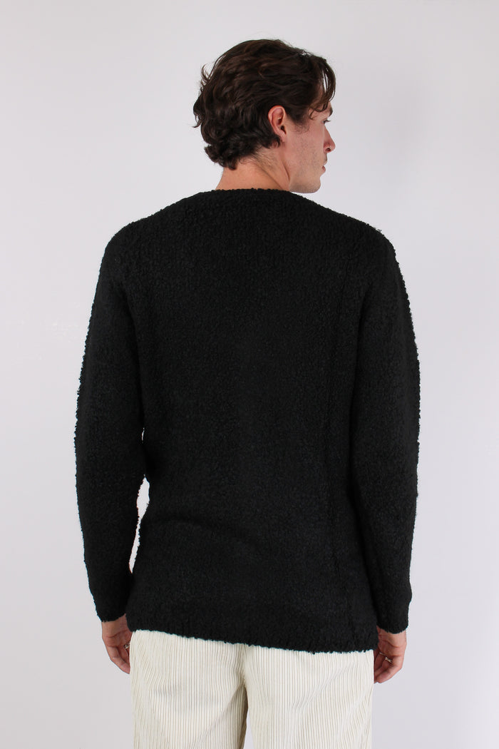 Cardigan Over Bottoni Nero-6