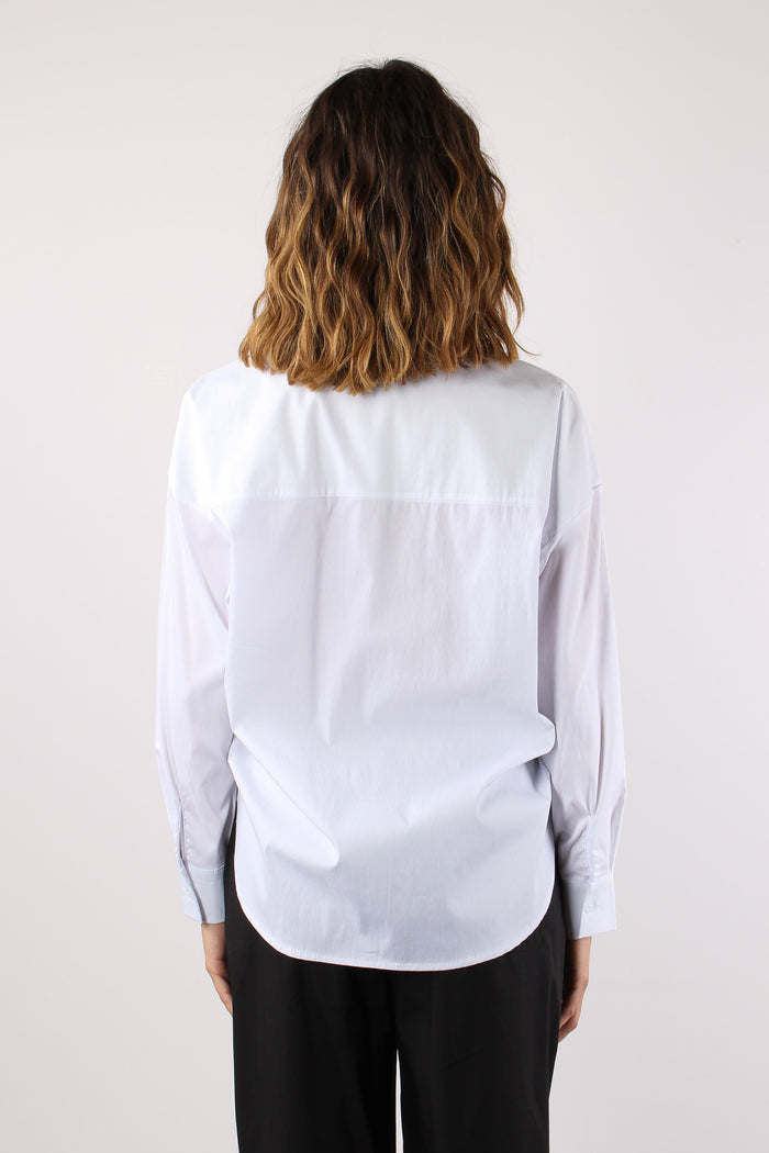 Camicia Over Castone Bianco-5