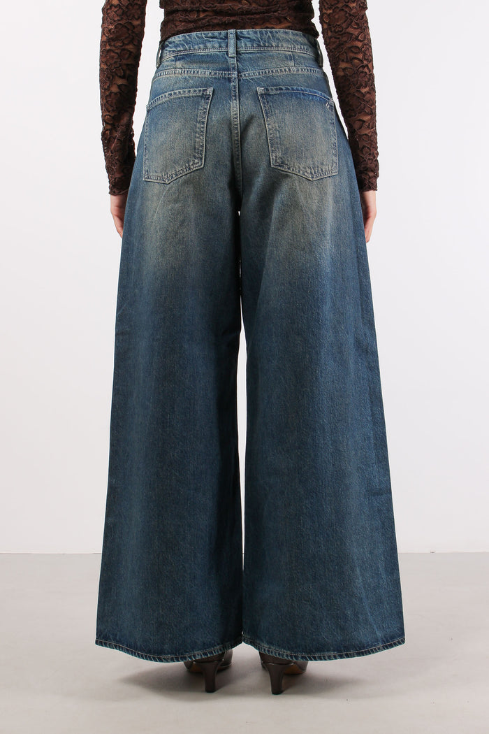 Denim Maxi Palazzo Denim Medio-4
