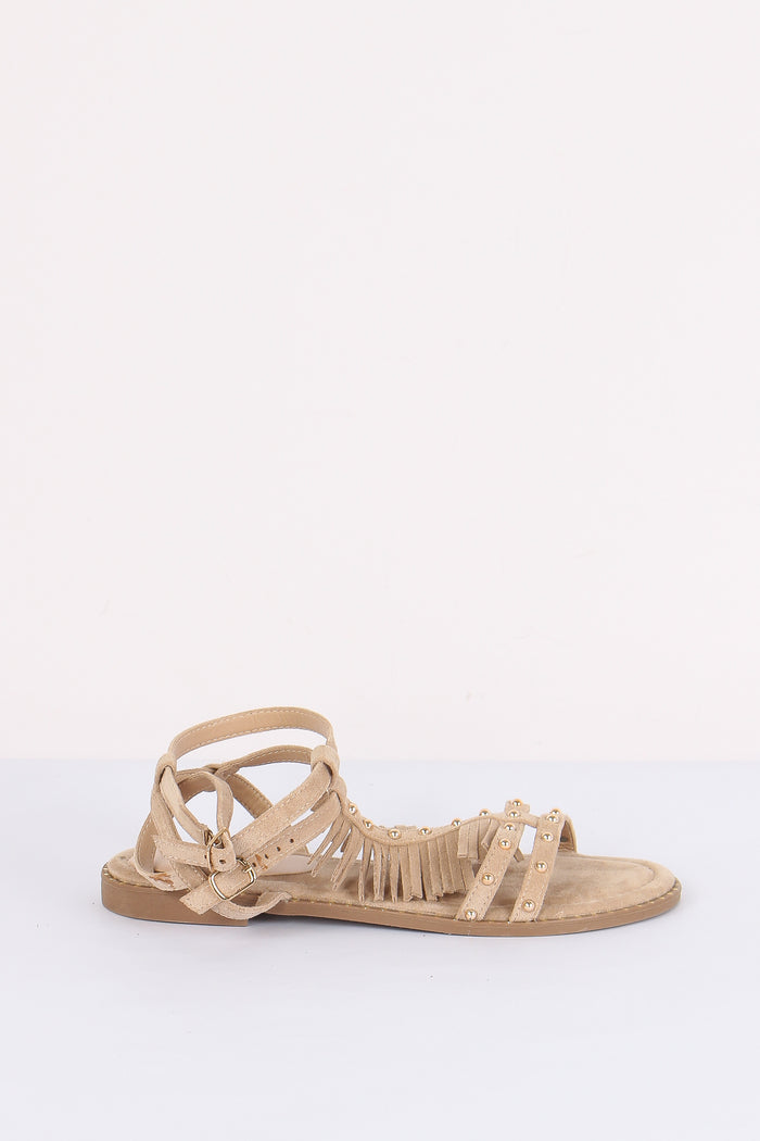 Sandalo Frangette Beige