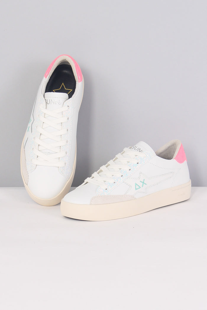 Sneaker Katy Leather Bianco/fuxia-6