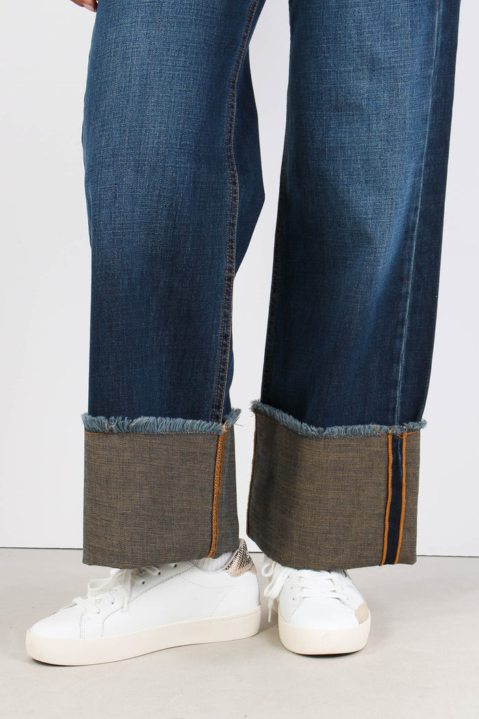 Denim Risvolto Maxi Tasche Die Denim-6