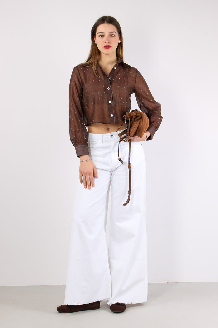 Camicia Corta Mussola Strass Moro-5