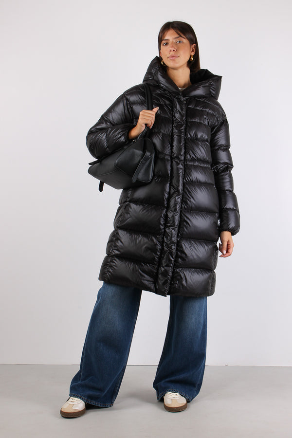 Piumino Lungo Lucido Black