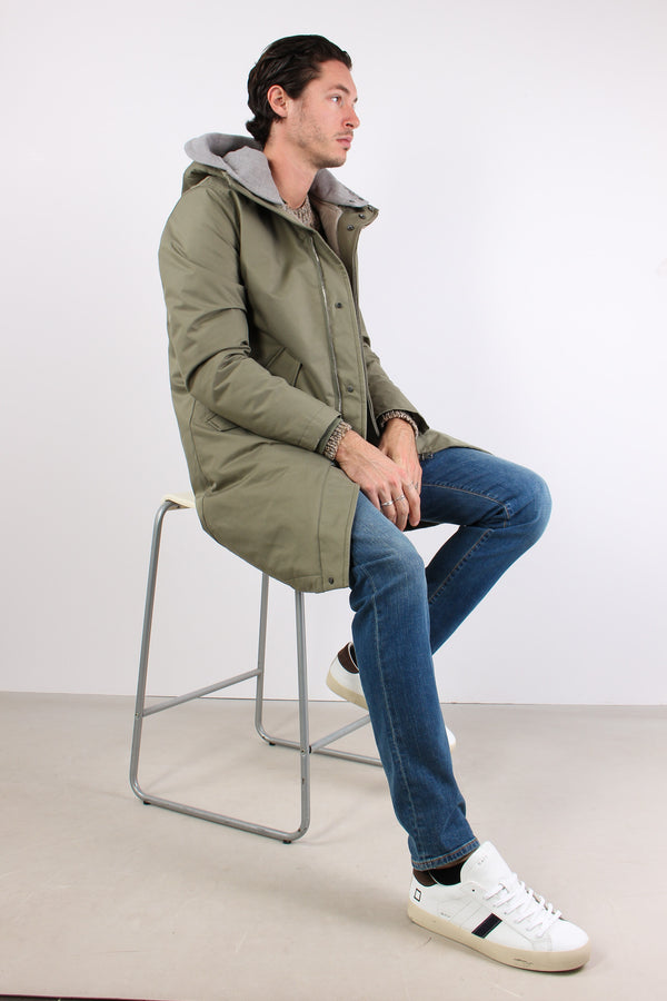 Parka Inserto Lana Verde Polveroso-2