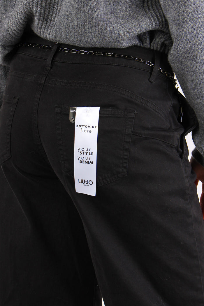 Pantalone Palazzo Cintura Nero-8