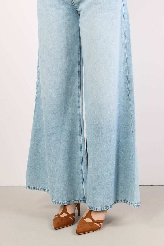 Jeans Flare Ampio Denim Medio-7