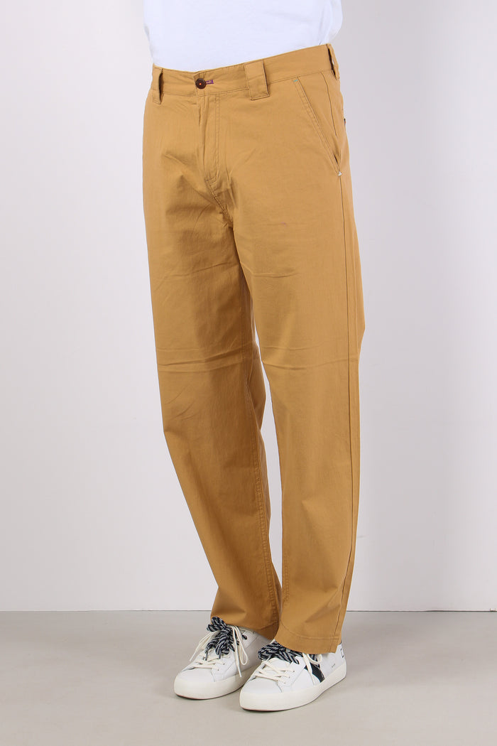 Pantalone Gamba Larga Cammello-4