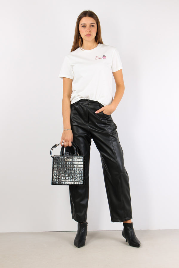 T-shirt Dear Santa Bag Bianco