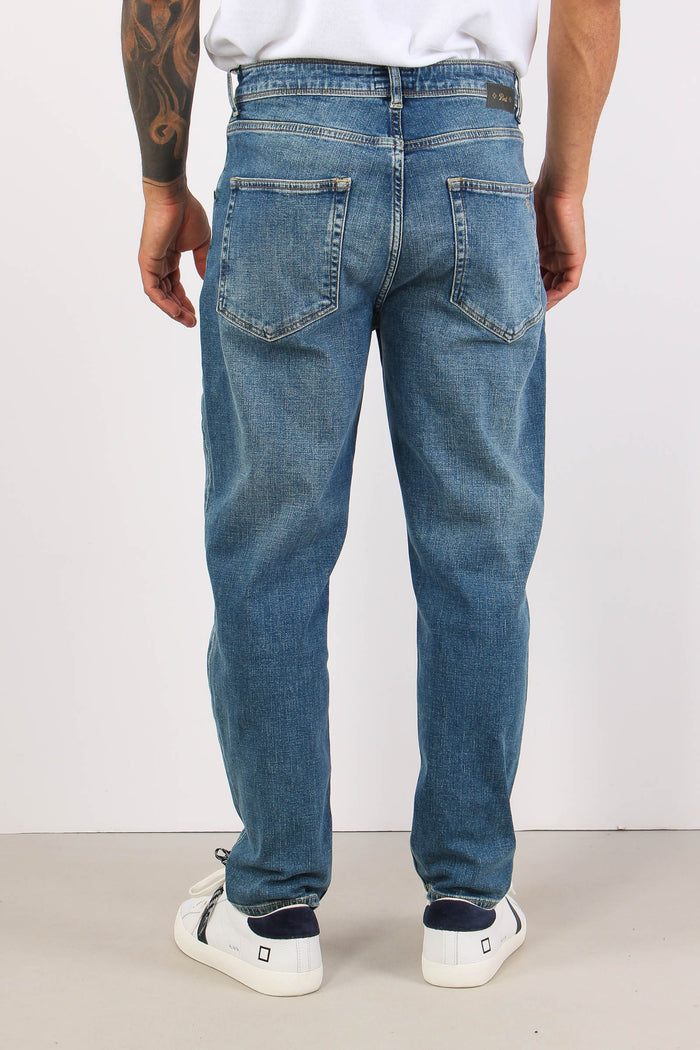 Denim Regular Vita Bassa Denim Medio-4