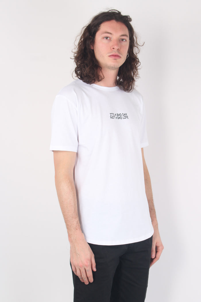 T-shirt Stampa Smile Bianco-5