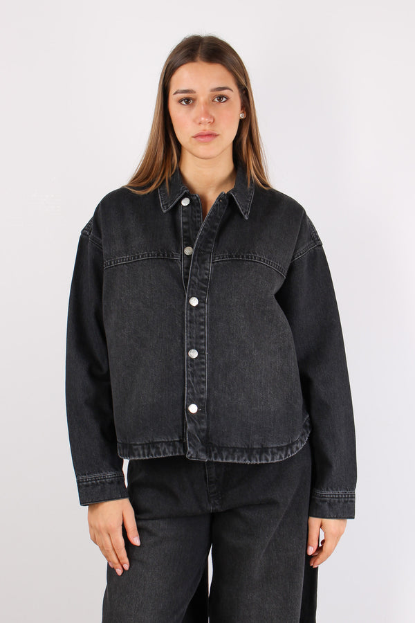 Giacca Denim Over Nero