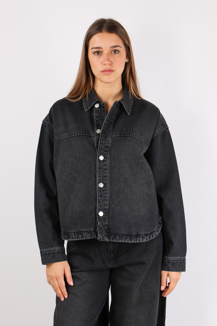Giacca Denim Over Nero