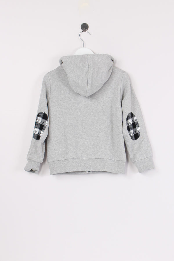 Felpa Full Zip Check Grigio-2