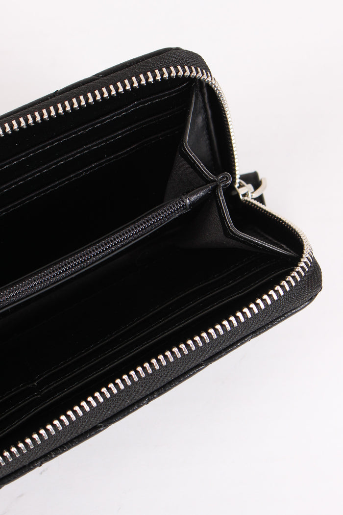 Zip Around Matelasse Double G Nero-6