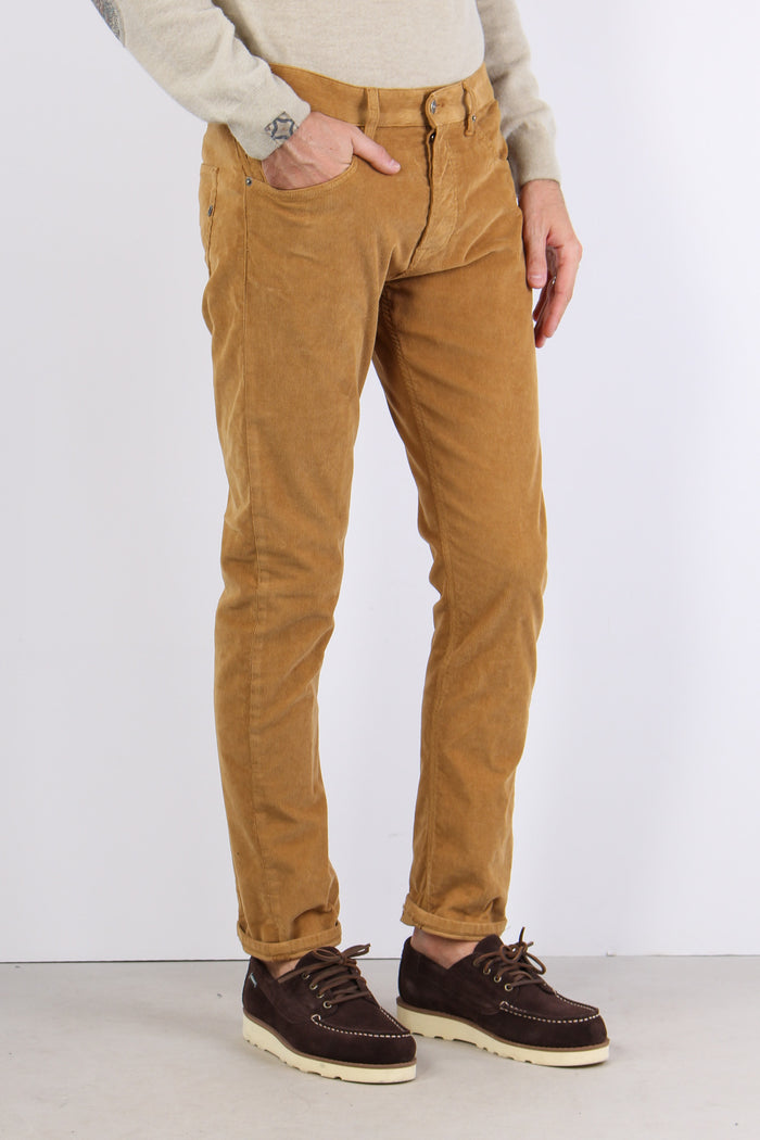 Icon Pantalone Velluto Milleri Bruciato-5