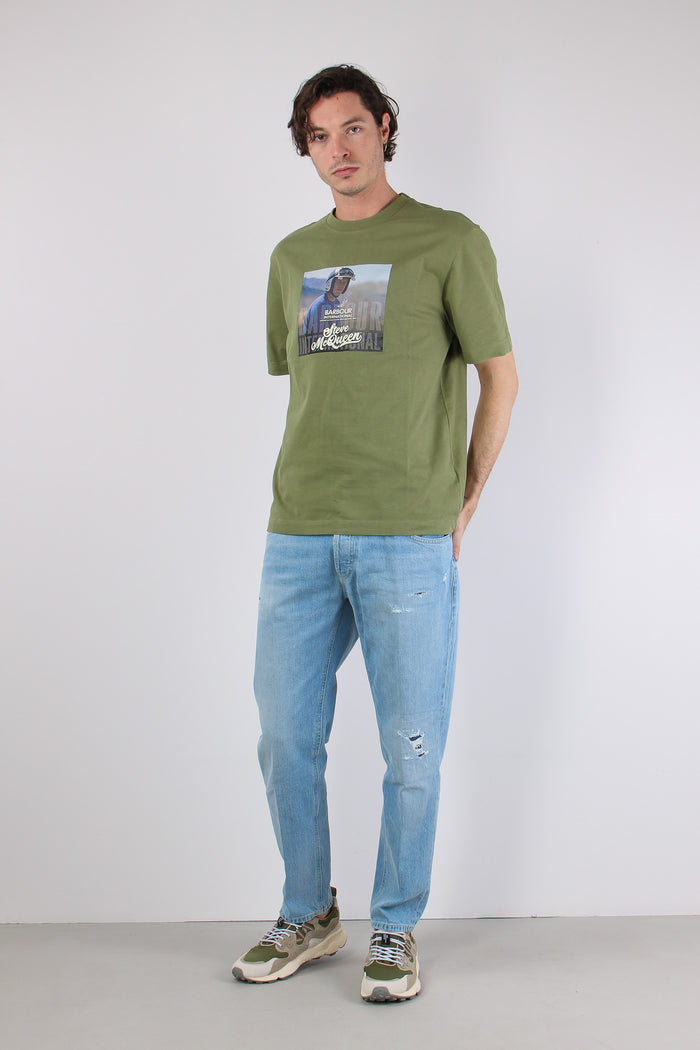 T-shirt Stampa Steve Mc Queen Olvine-5