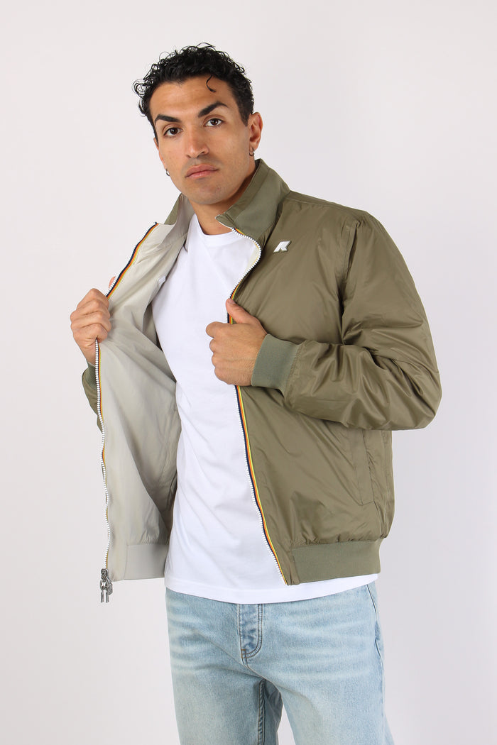 Giubbotto Reversibile Cotone Beige/green-8