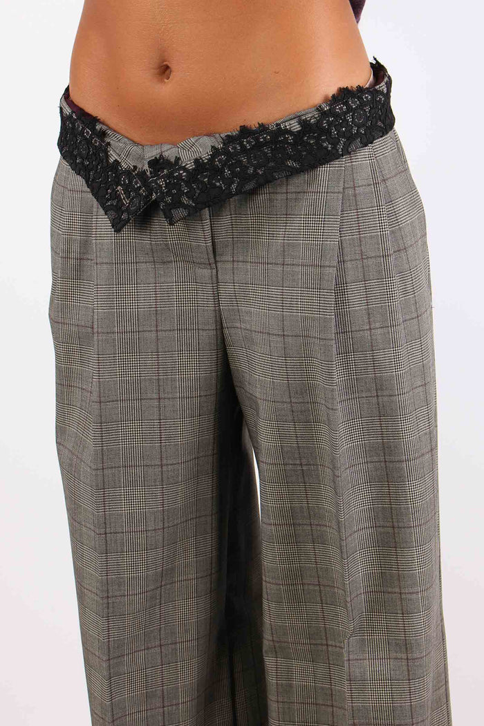 Plumeria Pantalone Fantasia Qu Beige/bordeaux-6