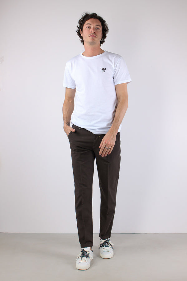 Pantalone Chino Misto Lino Caffe