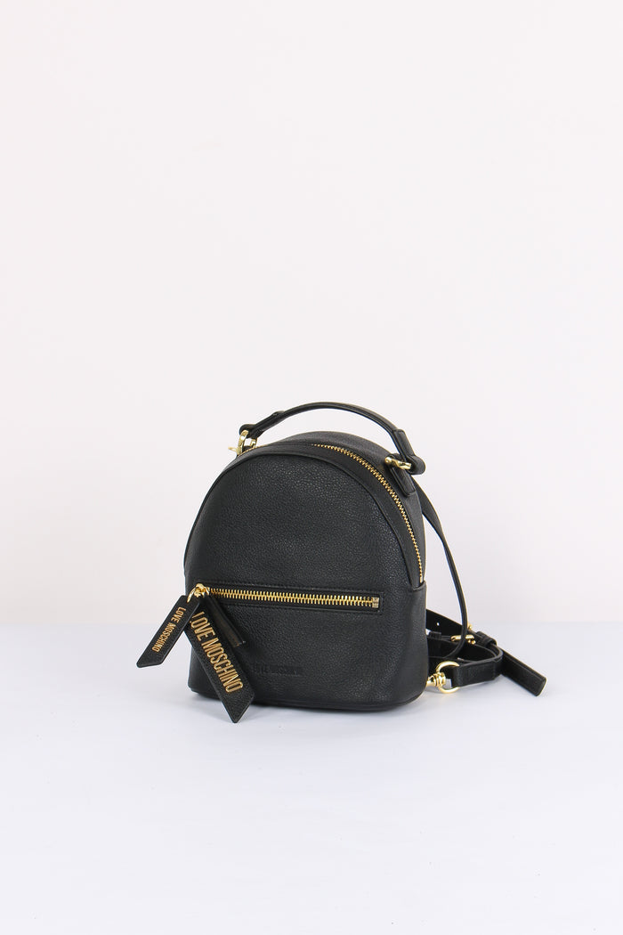 Mini Zaino Zip Cursore Logo Nero-2