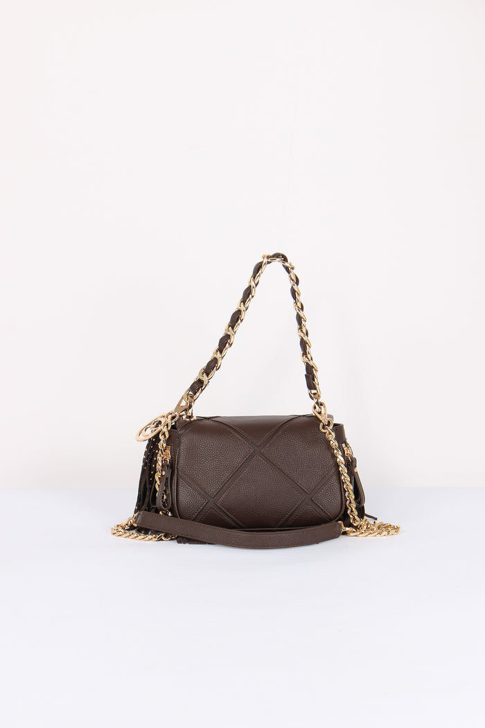 Tracolla Mini Frange Brown-3