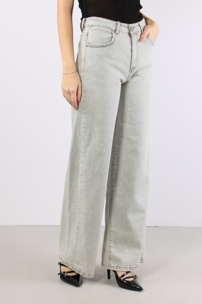 Denim Palazzo Slavato Denim Nero-6