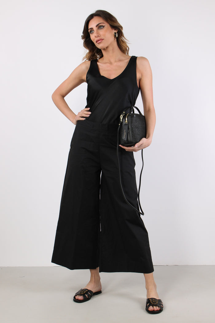 Top Scavo V Effetto Raso Nero