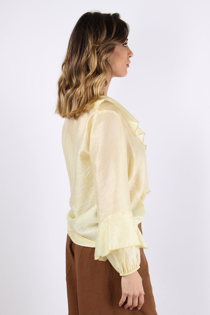 Blusa Mussola Scavo V Rouge Giallo-6