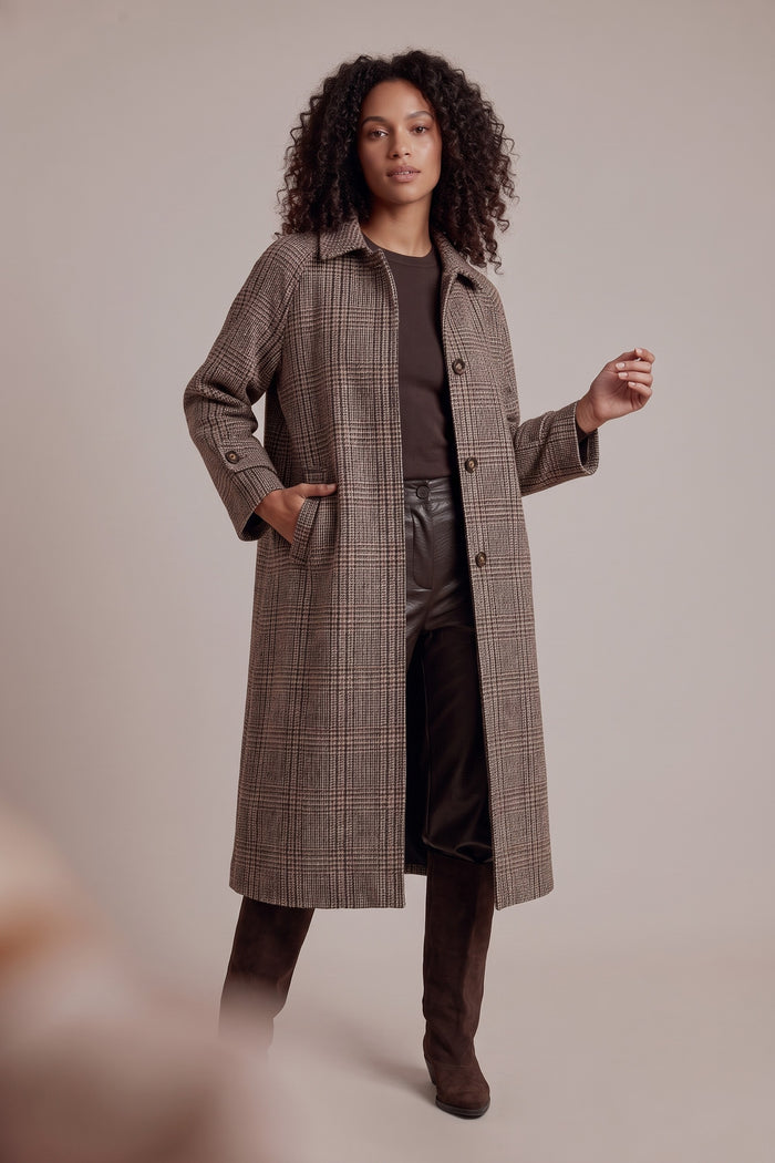 Cappotto Loden Principe Galles Bruciato
