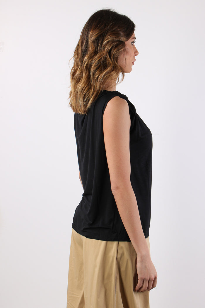 T-shirt Nodo Spalla Nero-7