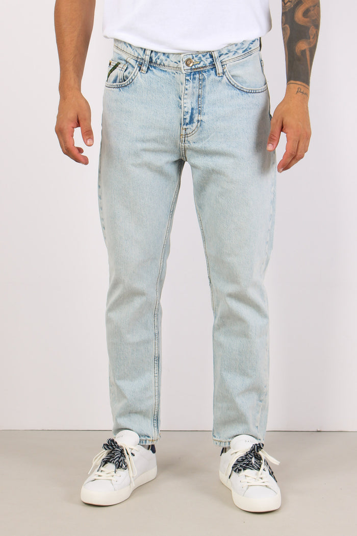Denim Cropped Fondo Stretto Denim-2