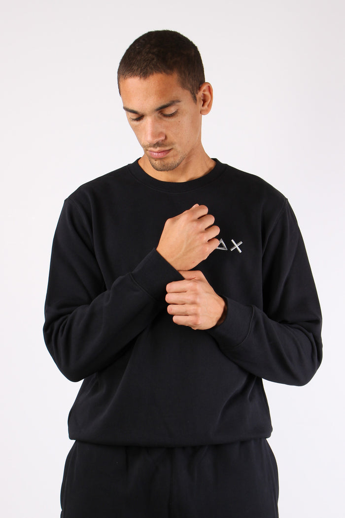 Felpa Girocollo Nero-4