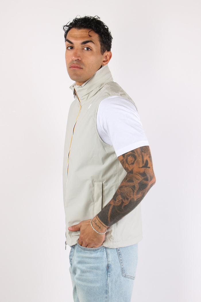 Gilet Nylon Jersey Beige Lt-7